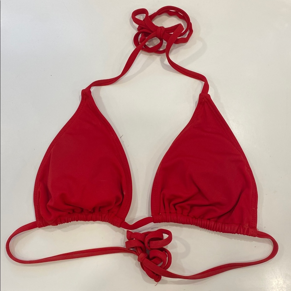 Red string bikini top S